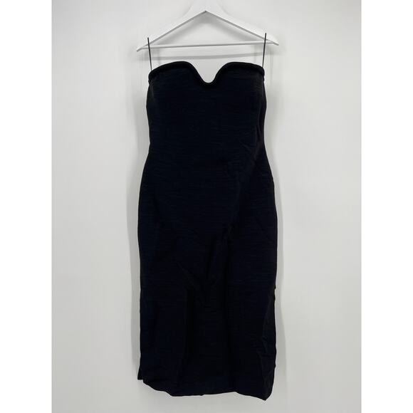 TUCKERNUCK Moon River Black Strapless Sculpted Midi Dress NWT Size Small - Picture 9 of 11